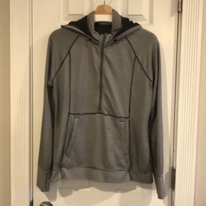 Athleta striped hooded sweatshirt